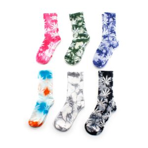 Chic Cannabis Vibes: 8-Inch Cannabis Leaf-Emblazoned Tube Socks(Stlye 3)