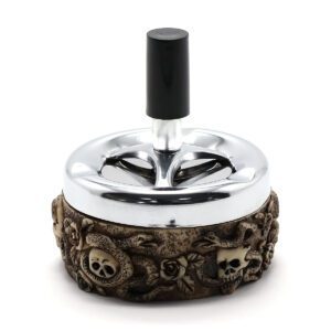 Skull Themed Marley-Style Resin Ashtray