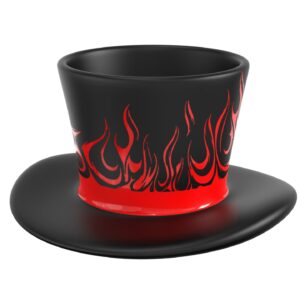 Novelty Magician Hat Resin Ashtray (Black & Red)
