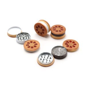 "Sandwich Biscuit" Style Herb Grinder (56mm, Zinc Alloy)