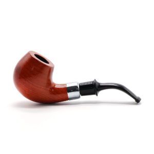 Elegant Wooden Pipe with Metal Accents (140mm)