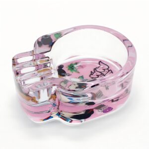 Glass Ashtray 9.7×7.2×3.6 cm – cigarette rolling papers counter