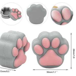 Cat Paws Silicone Container, Assorted Colors – compact stash