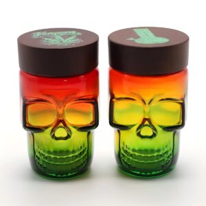 LED Glass Jar with Wooden Lid – sealed container for smoking weed