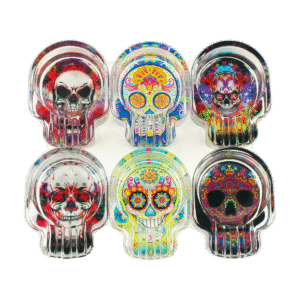 Glass Ashtray with assorted colors & custom logo available - ATA20024