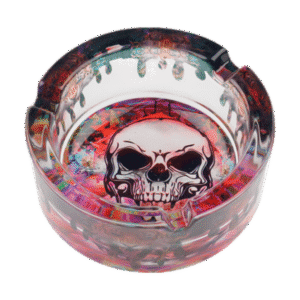 Glass Glass Ashtray with clear & custom logo available - ATA20026