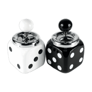 Ceramic Ceramic Ashtray with black, white & custom logo available - ATA21018