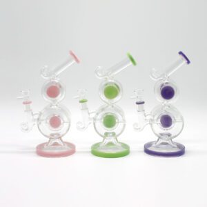 Glass Water Pipe with assorted colors & custom logo available - CGP22030