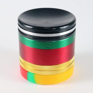 63mm 4-Piece Aluminum Herb Grinder with assorted colors & custom logo available - GRN20203