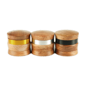 65mm 4-Piece Wooden Herb Grinder with assorted colors & custom logo available - GRN21042