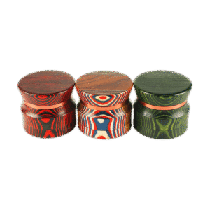 55mm 4-Piece Wooden Herb Grinder with assorted colors & custom logo available - GRN21046