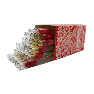 Glass Glass Tube with assorted colors & custom logo available - PAT17068