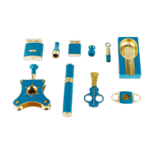 Aluminium High end Lighter/cutters/poker/ashtrays in 1 set with assorted colors & custom logo available - PAT21346