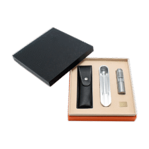 Aluminium Ashtray/Poker/Leather Bag in 1 set with assorted colors & custom logo available - PAT22212