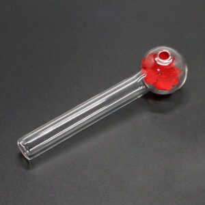 Various Length Glass Glass Oil Burner with assorted colors & custom logo available - PAT22240