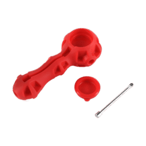 11*3.4*4cm Silicone Silicone Pipe with Glass Bowl with assorted colors & custom logo available - SCP17087