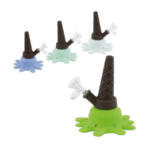 Silicone Silicone Pipe with Glass Bowl with assorted colors & custom logo available - SGP23600