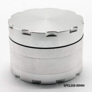 89mm 4-Piece Aluminum Herb Grinder with assorted colors & custom logo available - SP01208-89mm