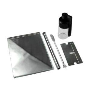 120mm x 68mm Pu Laser and metal Snuff Kit with black & custom logo available - SPH0013