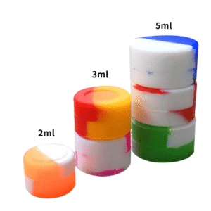 17mm Silicone Silicone Container with assorted colors & custom logo available & 2ml capacity - STR19834